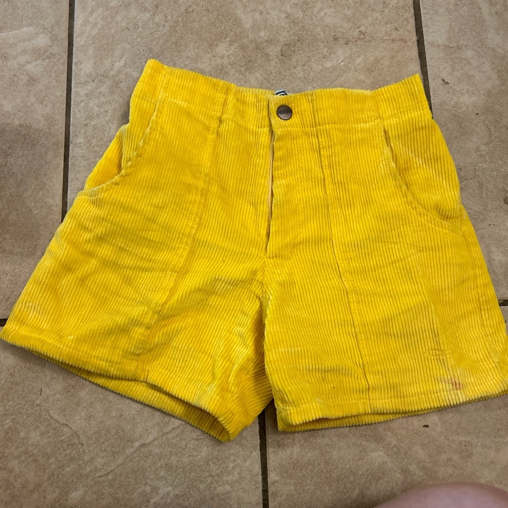 Corduroy yellow deadstock OP high waisted shorts